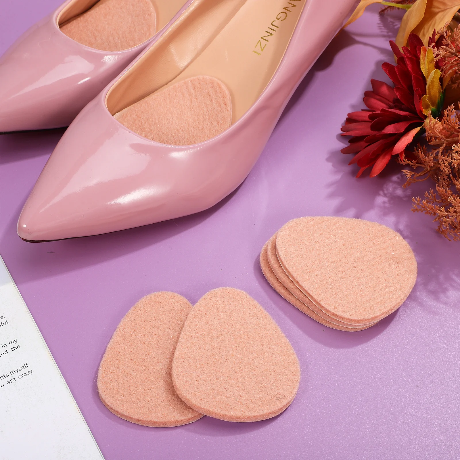 

10Pairs Half Size Insoles Forefoot Cushion Pads Comfortable Thickened Foot Pads Ball of Foot Cushions for Women