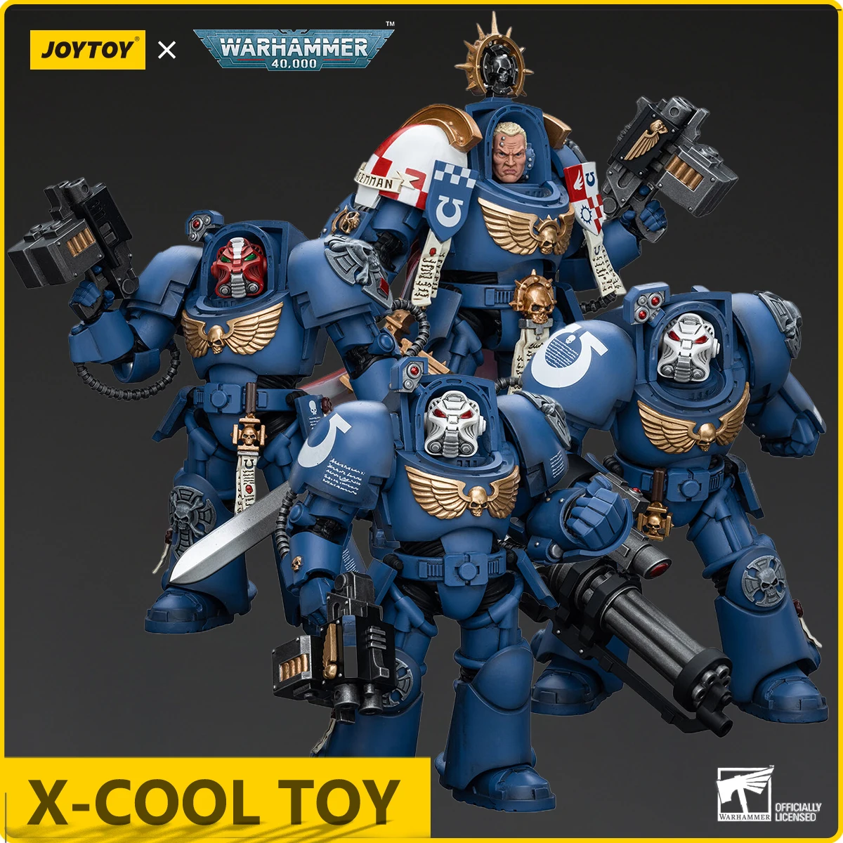 Joy Toy Warhammer 40K Ultramarines Action Figrue Captain Terminator Severus Agemman Terminator Squad 1/18 Joint Movable Figurine