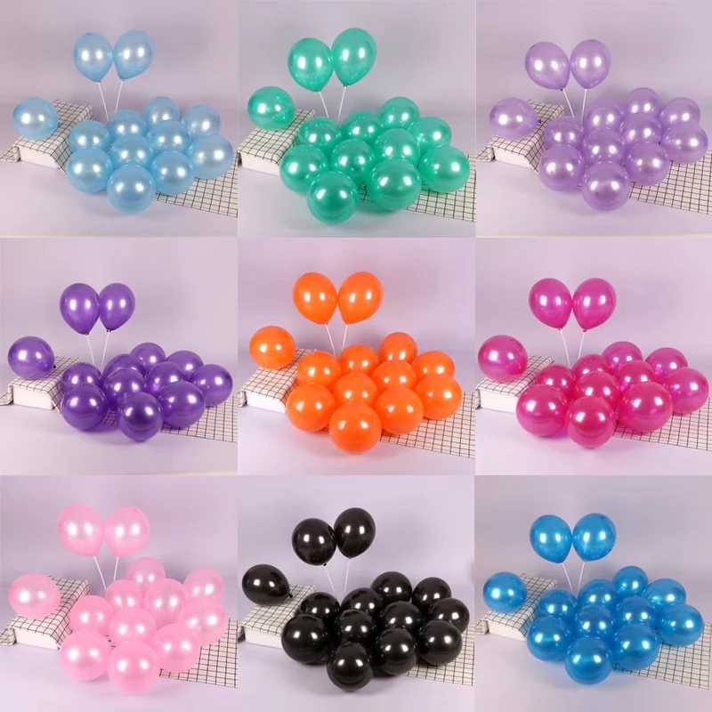 

100Pcs 10Inch 2.2g Pearlescent Latex Balloon Anniversary Happy Birthday Party Children's Day Valentine's Day Wedding Decoration