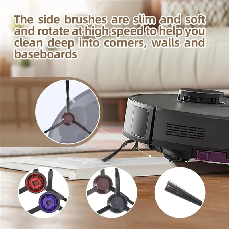 ABZA-brosse latérale principale filtre Hepa pour Midea M9/VCR S10 Plus/Eureka E20 Plus Nere10s E10S/Obode A8 accessoire