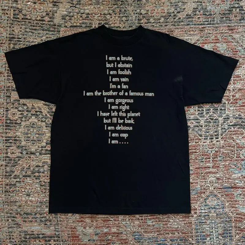 خمر 2000 كاثرين عجلة كل ذلك تي شيرت أسود XL الفرقة Shoegaze روك 90s