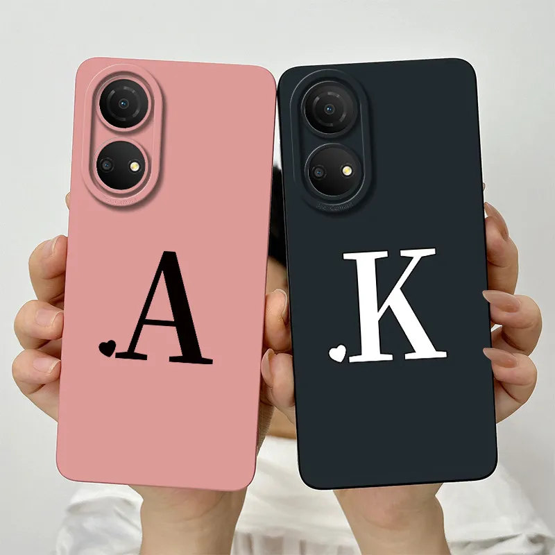 For Honor X7 Case CMA-LX2 Cute Couple Letters Cover 6.74'' Soft Silicone Phone Case For Huawei Honor X7 X 7 HonorX7 Cover Bumper