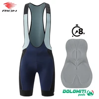 RION-pantalones cortos con pechera para ciclismo de montaña para hombre, medias acolchadas, ropa de bicicleta profesional, Baberos para hombre Dolomiti 8H, conducción en carretera de larga distancia