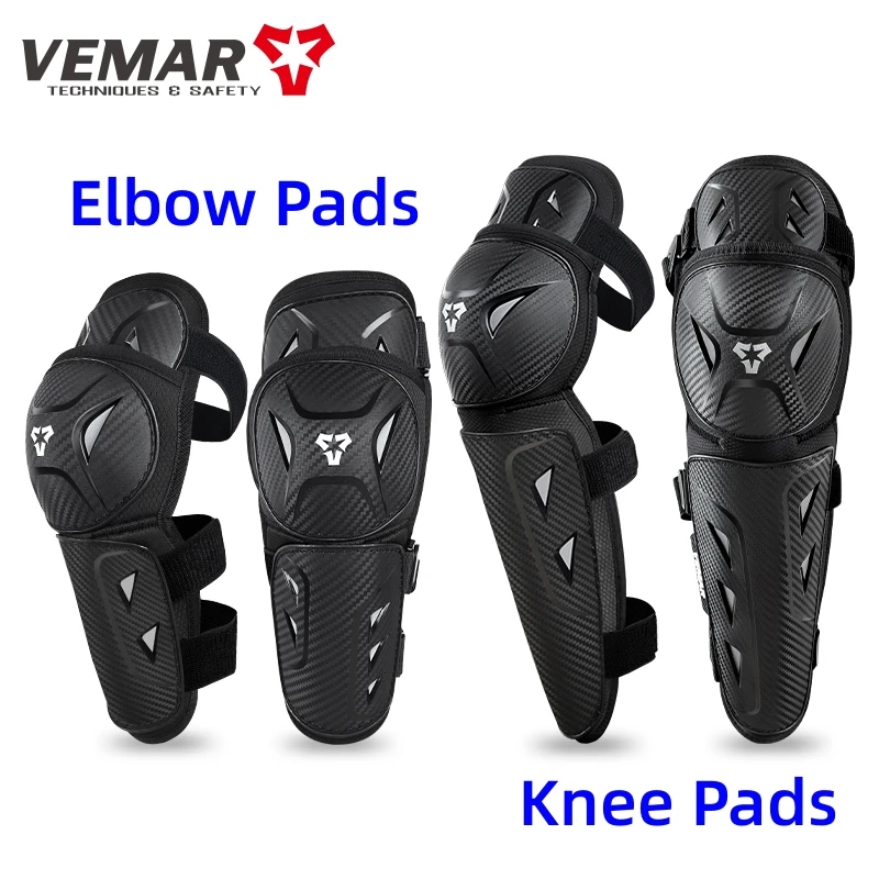 VEMAR Lightweight Motorcycle Riding Knee Protection Elbow Pads for Men Women, Motocross Anti-fall Cycling Elbow Brace Knee Guard