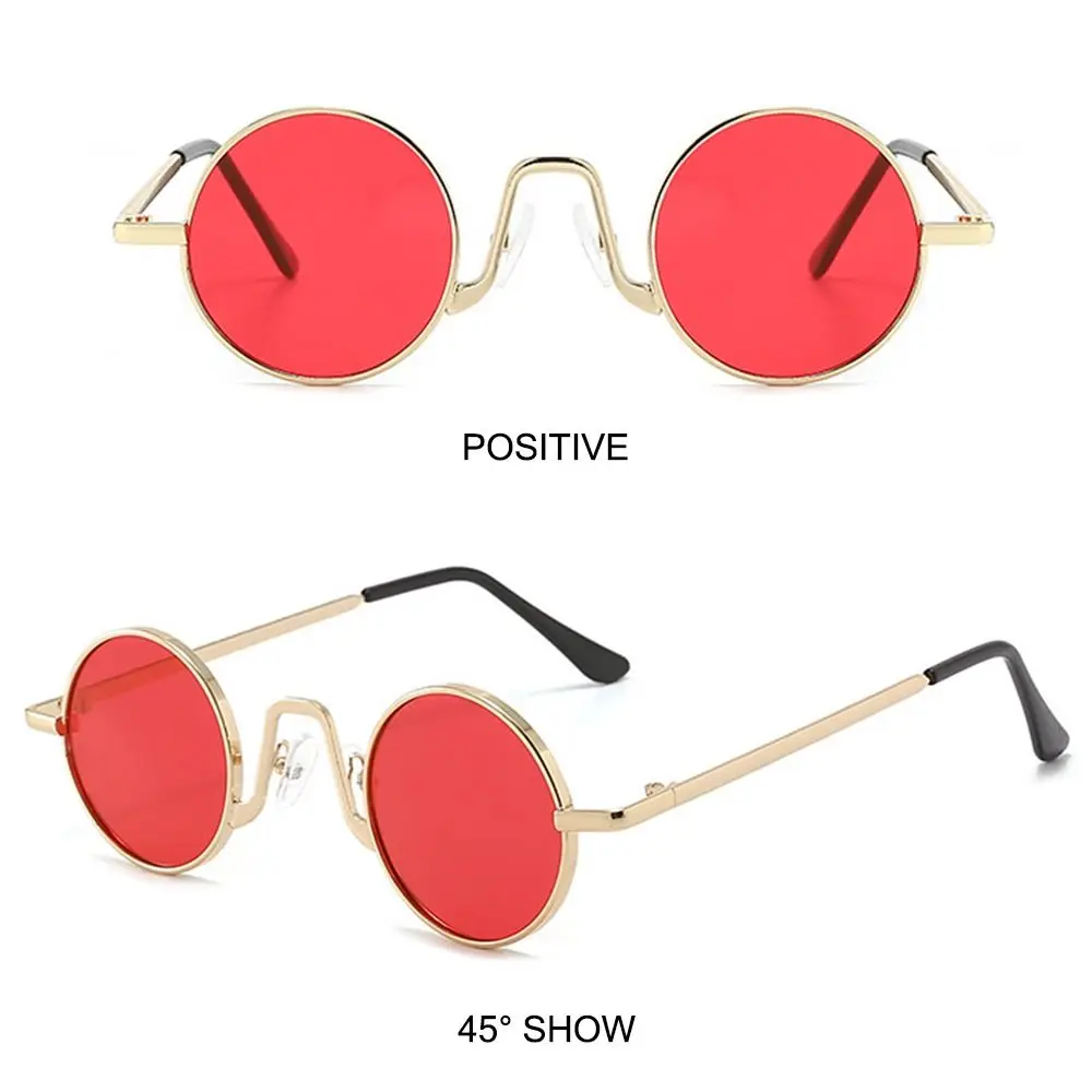 Fashion UV400 Protection Small Round Sunglasses Punk Colorful Circle Shades Hippie Sun Glasses for Women & Men