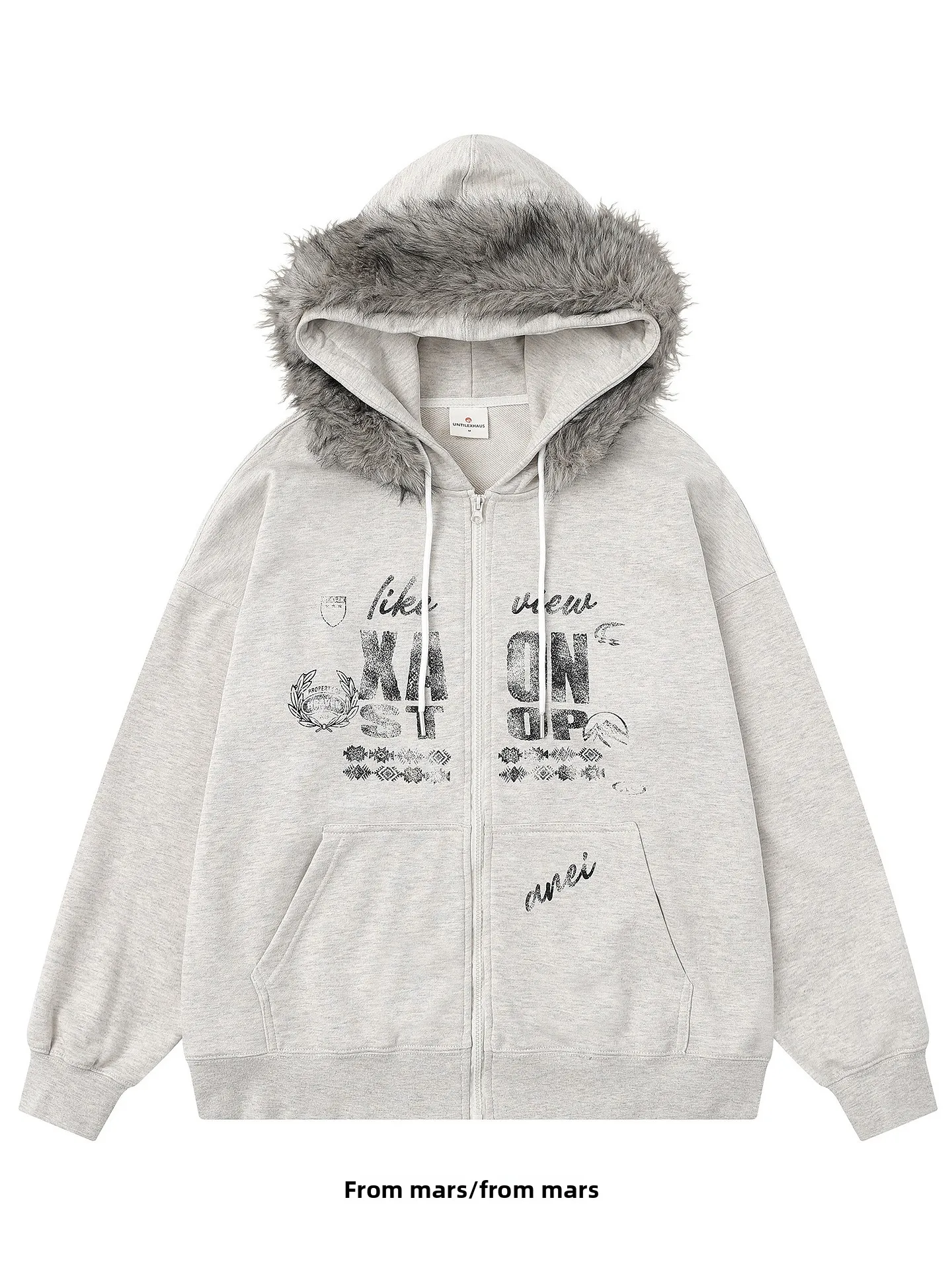 

New from Hoodie Comfortable Loose Casual Couple Letter Print Sweatirt Trendy Breathable Long Sve Cotton Polyester
