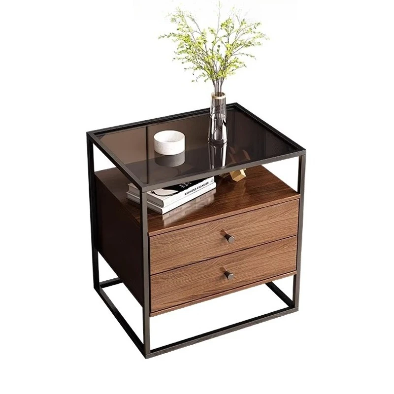 

Bedside table household bedroom new light luxury high-end creative coffee table storage shelf storage integrated
