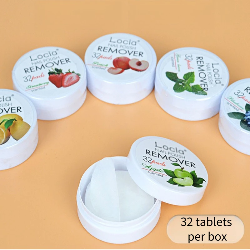 6 ألوان مناديل مزيل طلاء الأظافر BK Lucia للاستعمال مرة واحدة - وسادات تنظيف الأظافر المرطبة المعطرة بالفواكه