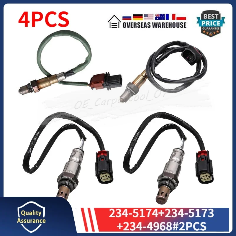 

Set Of 4 Oxygen O2 Sensor 234-5174 234-5173 234-4968 For 2015-2017 Ford F-150 2.7L Upstream & Downstream E1GZ9F472B FL3Z9G444D