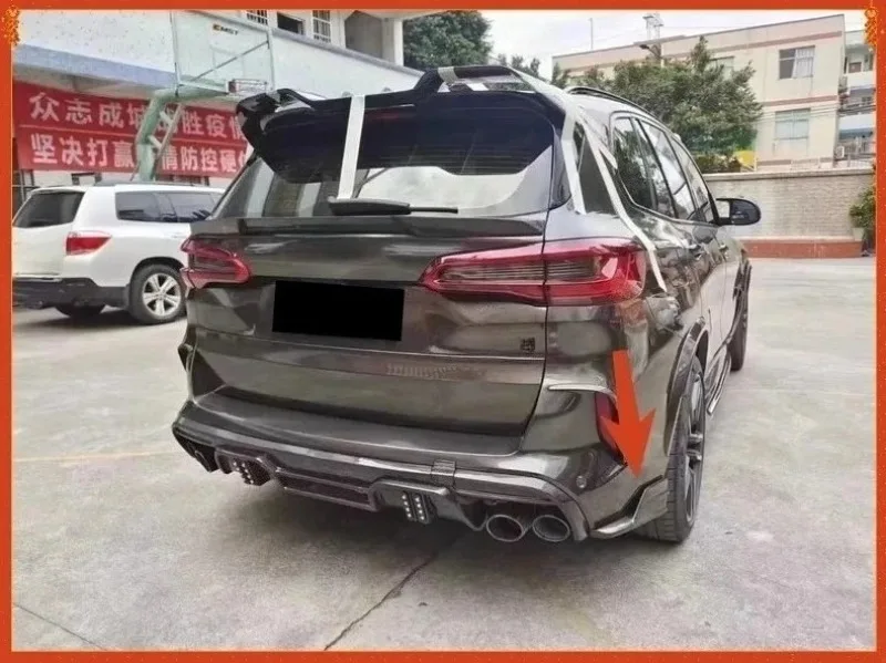 

For BMW X5 G05 X5M F95 Real Dry Carbon Fiber Car Rear Side Splitters rear corner trim Bumper Diffuser Accessories 2019+