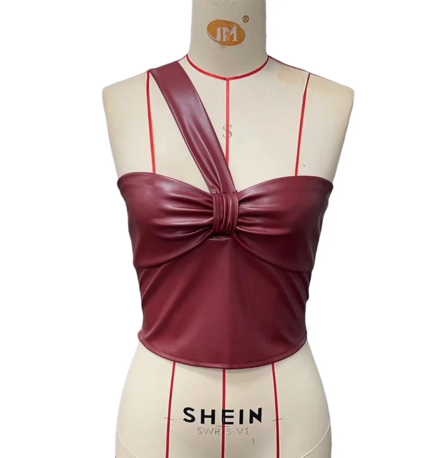 Sommer 2025, neue Damenmode, lässig, süßer und würziger Stil, unregelmäßige, glatte Weste, Top-Damenbekleidung