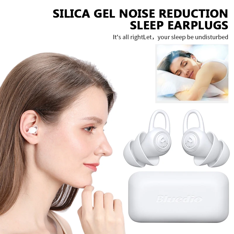 Silicone Ear Plugs 40dB Noise Reduction Better Sleeping Soft Ear Plugs Portable Home Travel Office Ear Care Supplier With Box