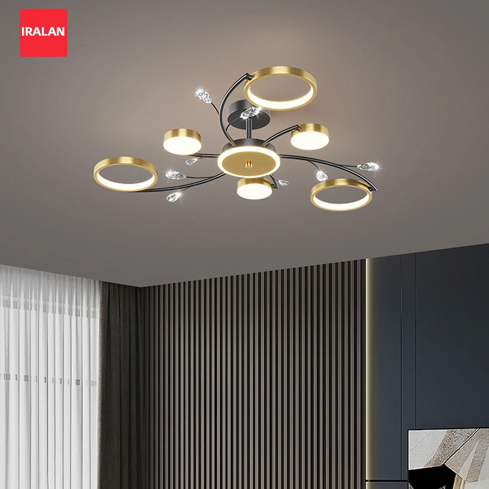 Minimalist Ceiling Chandelier Living Room Bedroom Kitchen Black Gold Ceiling Light Fixture for Hallway Indoor LED Ceiling Lamp