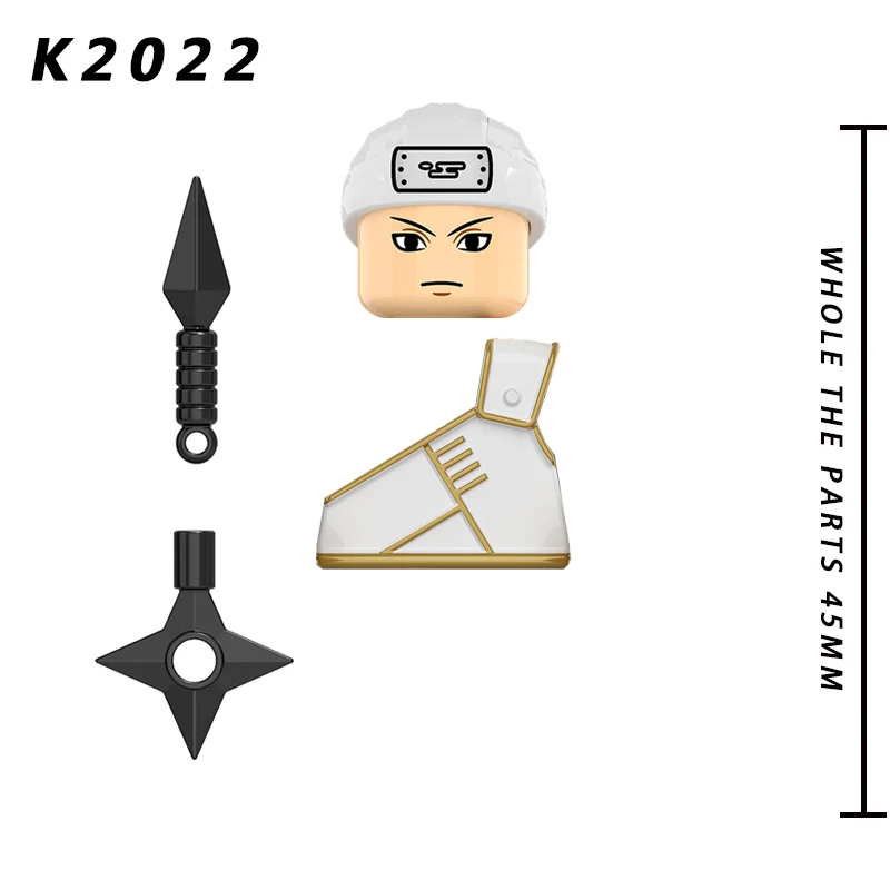 Bloc de construction de figurines, série de personnages d'anime japonais, accessoires MOC, équipement de Combat de tête, jouets pour enfants, cadeau KDL804