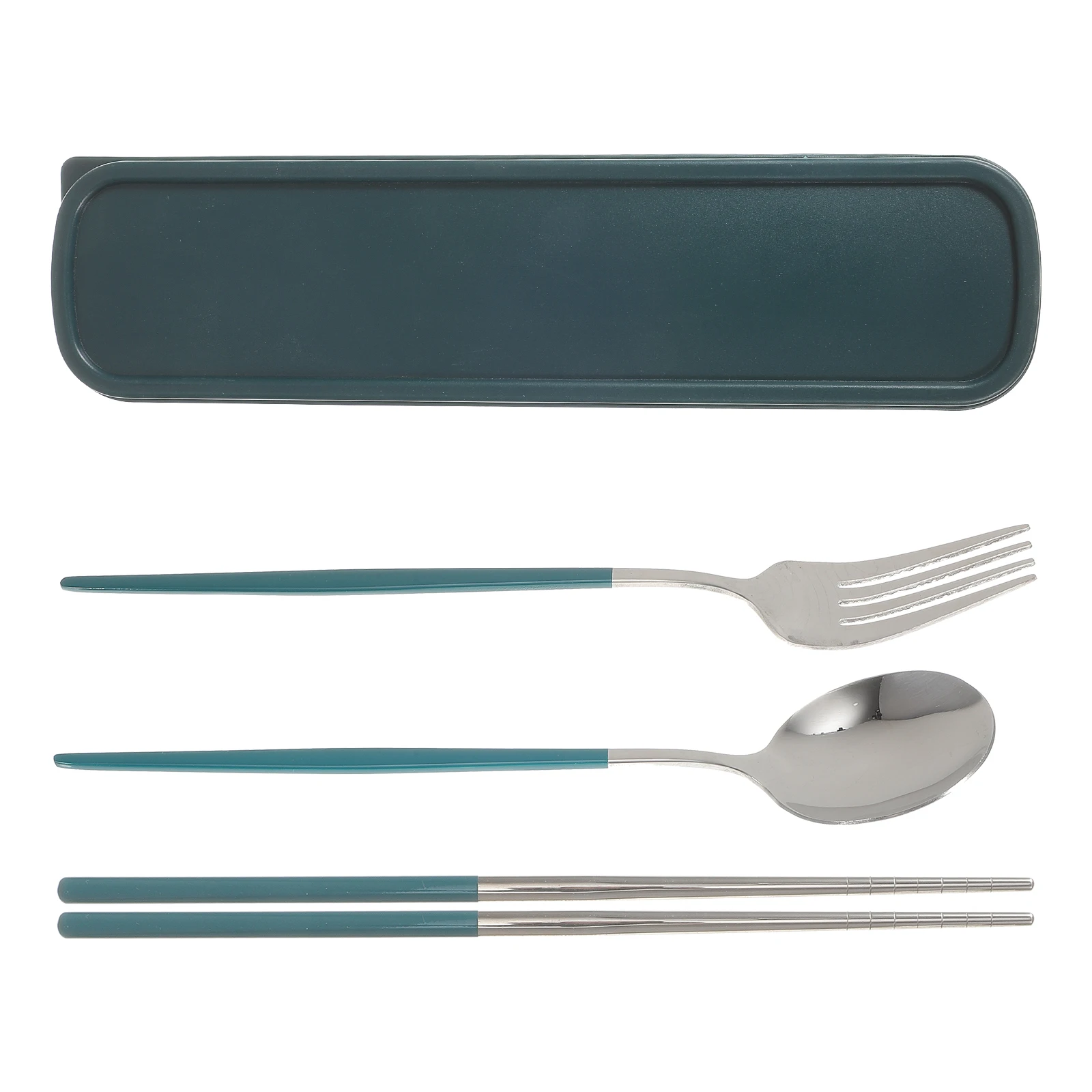 

1 set Stainless Steel Cutlery Set Portable Travel Utensils Outdoor Camping Tableware Lightweight Multifunctional Fork for Picnic