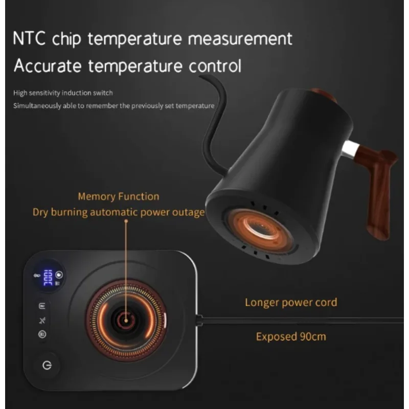 Goose Beak Constant Temperature Electric Kettle Smart Hand Brew Coffee Pot British Standard