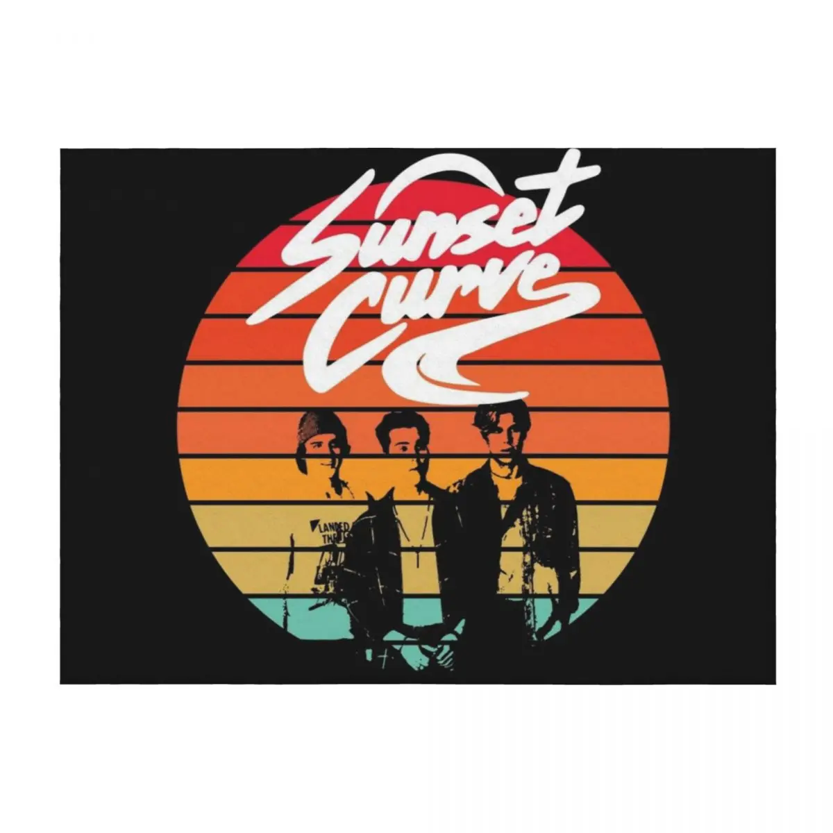 

Sunset Curve Band, Julie and The Phantoms Throw Blanket Soft Beds Heavy Luxury St Plaid on the sofa Blankets