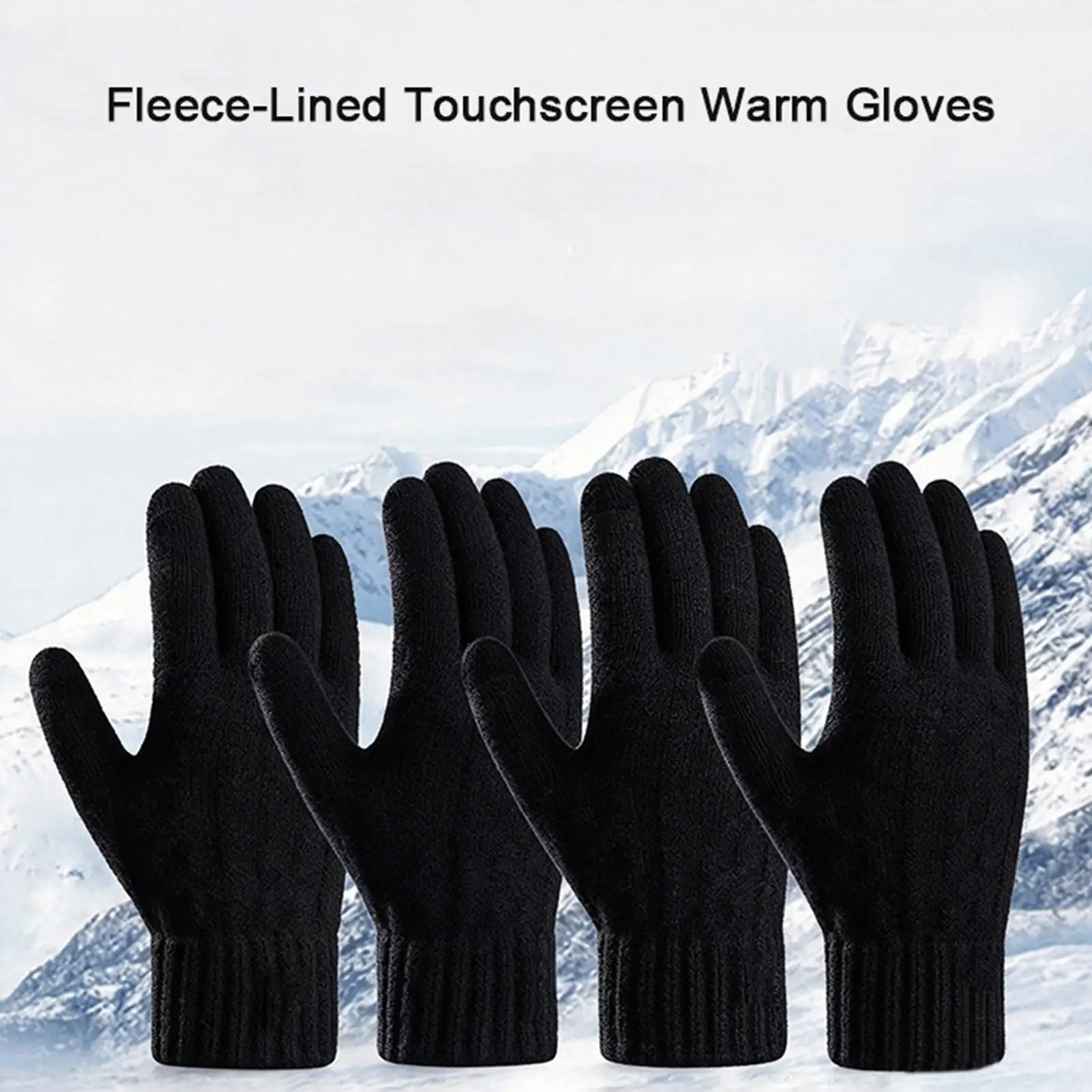 Heated Gloves For Women USB Charging Touchscreen Thickened Knit Mittens Cold-resistant Hand Warmer Gloves For Cycling Winter Ski
