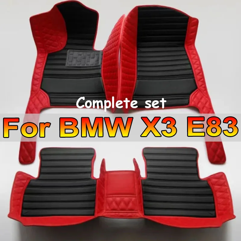 

Автомобильные коврики для пола и багажника для BMW X3 E83 2005 2006 2007 2008 2009 2010, индивидуальные подкладки для ног, искусственная Обложка, аксессуары для интерьера