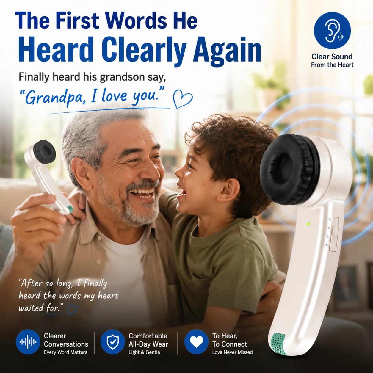 Hearing Aids Handheld Wireless Sound Rechargeable Amplifier Elderly Hearing Aid Deaf The Listening Device Assistive Communicator