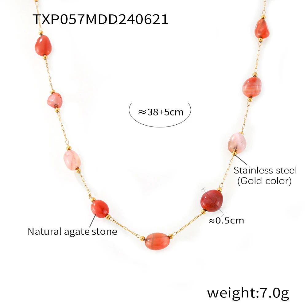 Women's Irregular Purple Natural Stone Necklace Bracelet Set