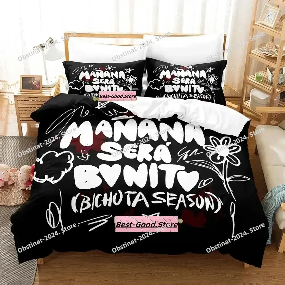 Karol G New Album Cover manana sera bonito bichota 2 Bedding Set Cartoon Anime three-piece set Teenager Bedroom Duvetcover Sets