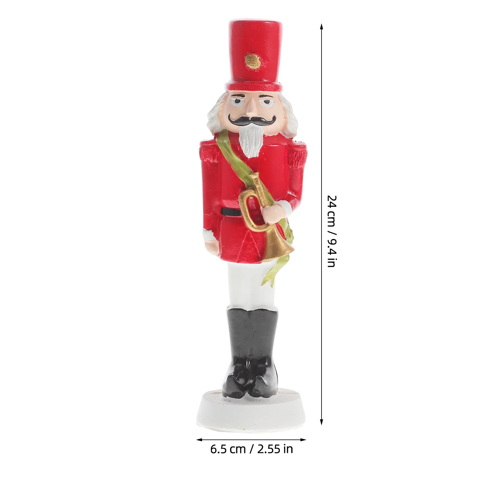 Christmas Nutcracker Soldier Red Gold Handpainted Nutcracker Decoration for Xmas Tabletop Mantel Home Party Display