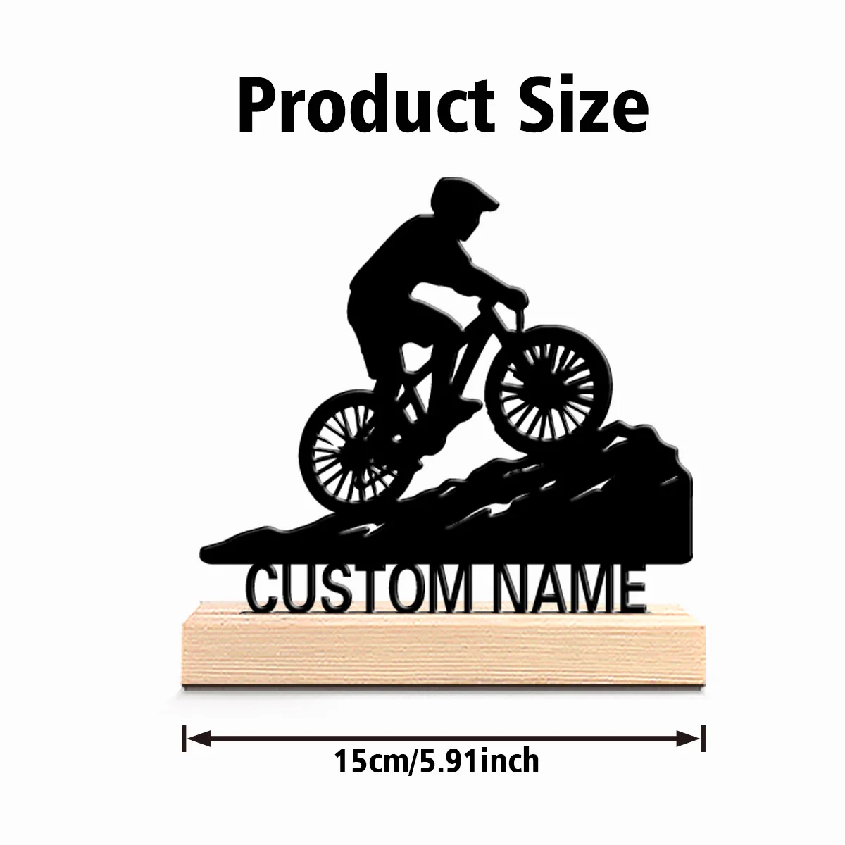 1pc Weird Personalized Custom ride a bicycle Metal Statues Spooky Halloween Christmas Decor for Home Office Cafe - Uncharged Art