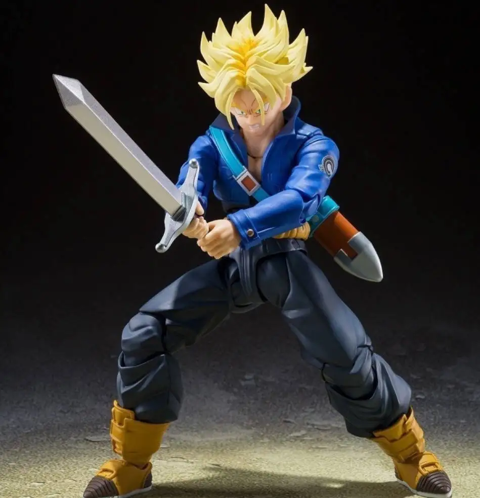 SHF Trunks Dragon Ball Z Super Saiyan Future Boy Articulated Action Figure Collectible Boxed Model With Replaceable Heads Hands view 6