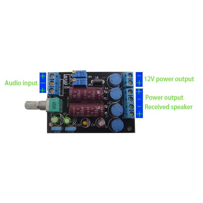 لوحة مكبر صوت رقمي TA2024 15W 15W DC 12V ، Mini T-Amp tritrack