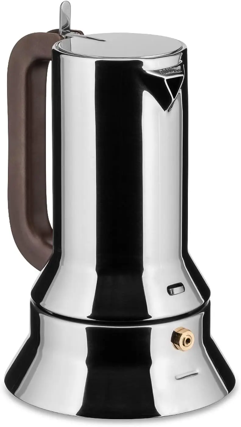 Espresso Coffee Maker Stovetop Moka Pot, 3 Cup, Silver