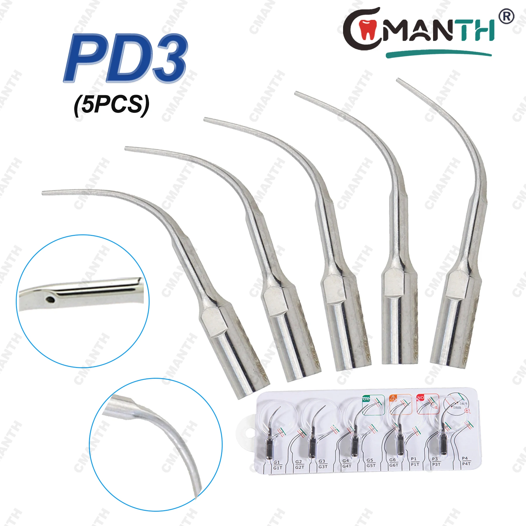 

Стоматологический ультразвуковой скалер, наконечники для удаления перо, пригодные для DTE NSK Satelec Acteon, отбеливание зубов, стоматологические товары PD3, 5 шт./упак.