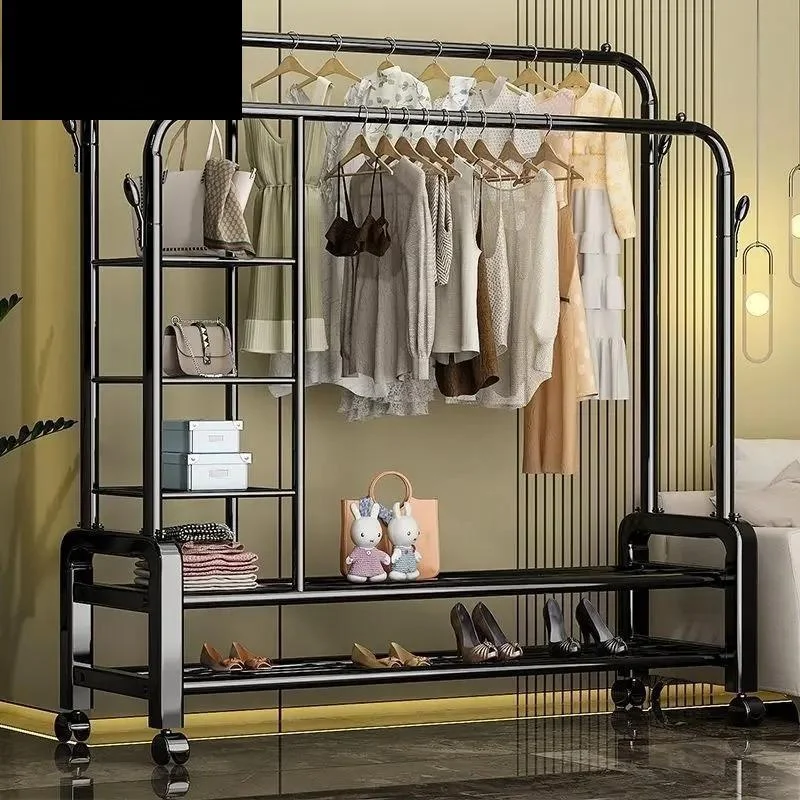 thickened-simple-floor-mounted-clothes-drying-rack-indoor-balcony-clothesline-rod-dormitory-indoor-balcony-clothes-drying-rack