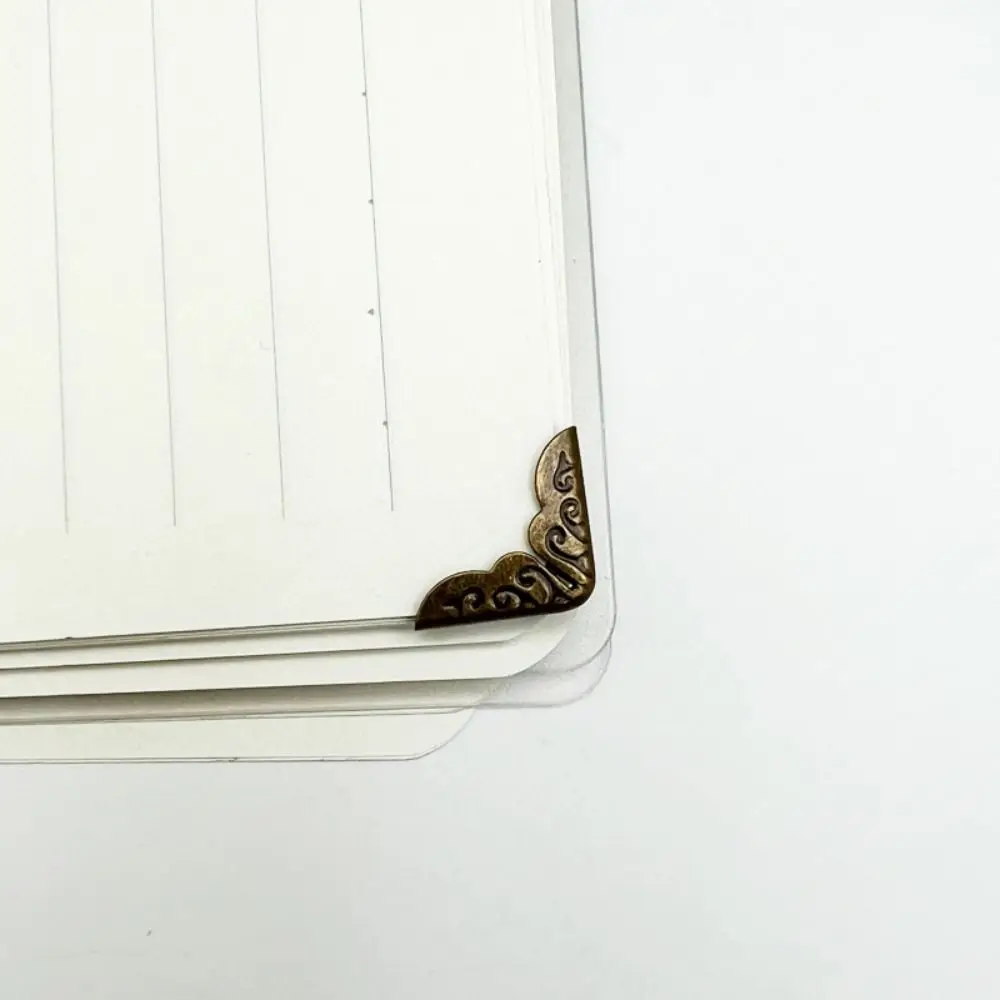 

50pcs Vintage Book Corner Protector Practical Iron Scrapbook Protector Mini Durable Book Corner Brackets Photo Album