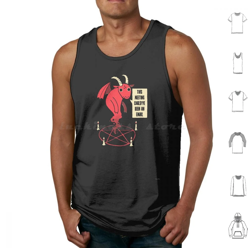 Could Have Been An Email Tank Tops Vest Sleeveless Demon Devil Email Work Office Creepy Death Horror Quote Spooky Typography