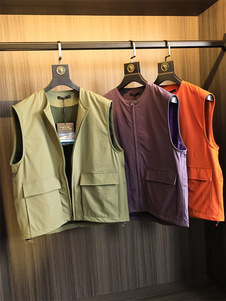 

Мужская повседневная дышащая влагоотводящая жилетка-куртка Cosite Me, легкая, летняя, для активного отдыха, городская, модная, спортивная