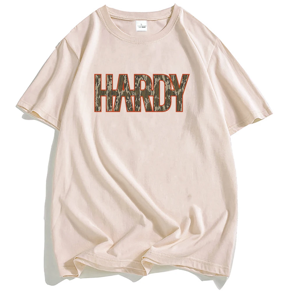 

Футболка с логотипом Hardy BOTTOMLAND, хлопковые модные мужские футболки с короткими рукавами, уличная одежда унисекс, повседневная мужская футболка с круглым вырезом и принтом певицы