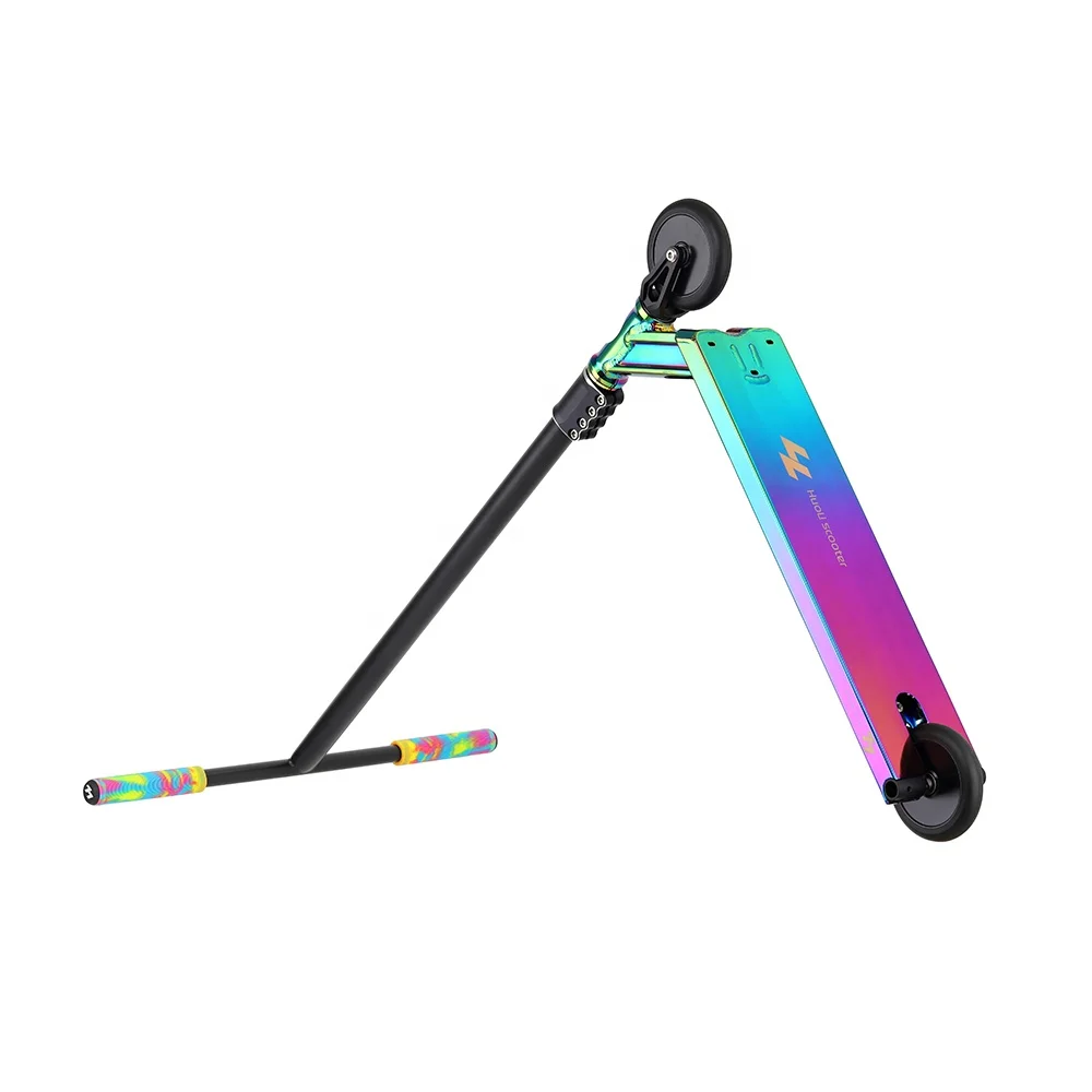 Huoli Sword Street Edition Pro Stunt Kick Scooter Black Neo Chrome or Foot Scooter Complete Pro Cheap