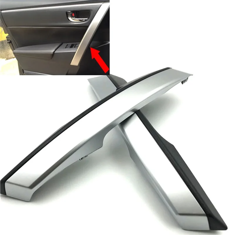 Car Accessories Interior Front Door Trim Panel Armrest Inner Handle Decorative Cover For Toyota Corolla 2014~2017