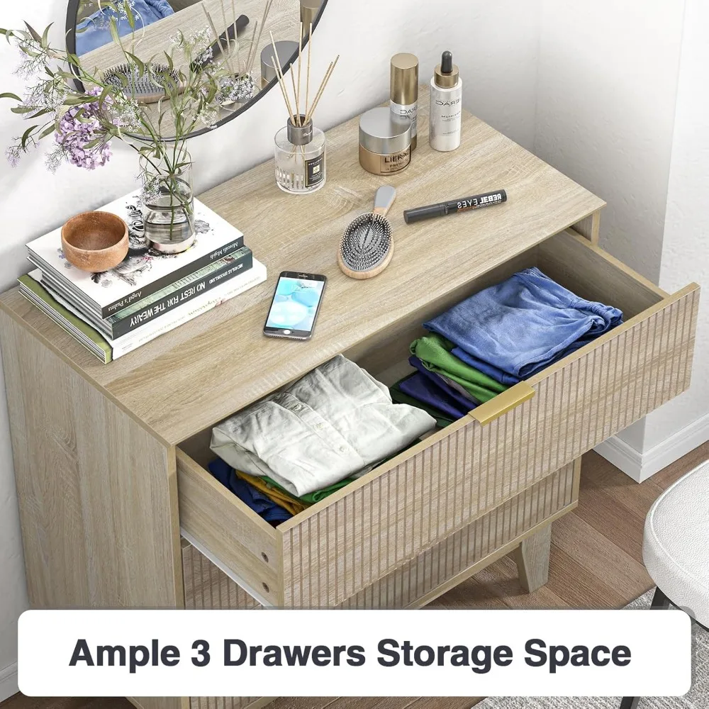 منضدة خشبية كبيرة ذات 3 أدراج، طاولة بجانب السرير موفرة للمساحة، خزانة تخزين، طاولة نهائية للأريكة #4