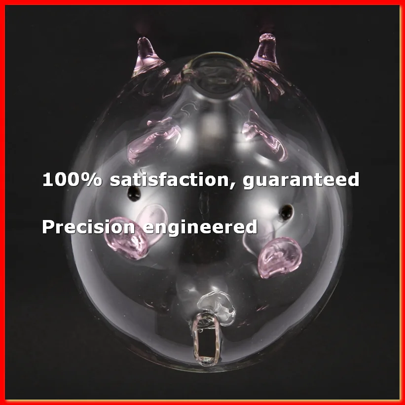 Pig Piggy Bank Coin Saving Box Cute Transparent Glass Souvenir Birthday Gift For Children Kids-Pink-SPMI