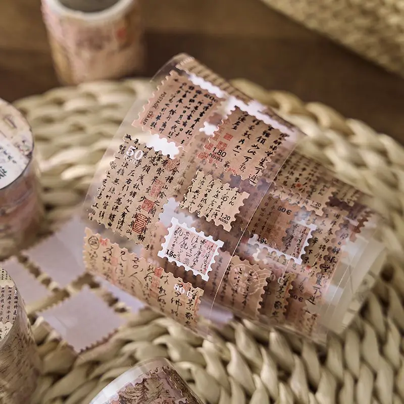 Guofeng Antique Stamp Tape Sticker Canghai Time Series Retro Ins Stamp Hand Account Diy Dekoracyjna naklejka Naklejki na notatnik