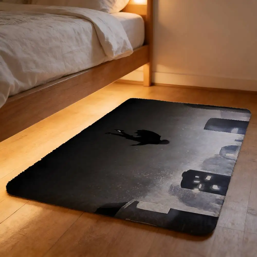 Alfombra de Felpa Suave Antideslizante y Absorbente para el Hogar, Diseño de Rapper B-BENY JR
