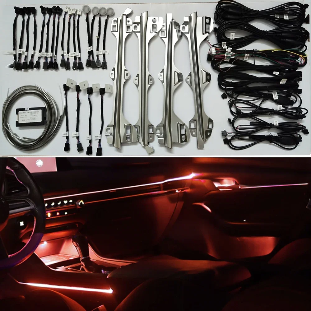 For Mazda 3 Axela 2019 2020 2021 64 Colors led Ambient light lamp  For Axela Atmosphere Advanced Light Decoration lamp view 2