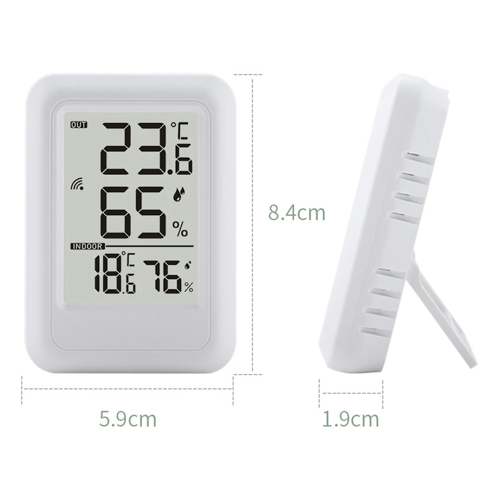 

Wireless Digital Thermometer 2 Sensors in/Outdoor Smart Wine Cellar Kitchen Temperature Monitor Record Measuring Tools