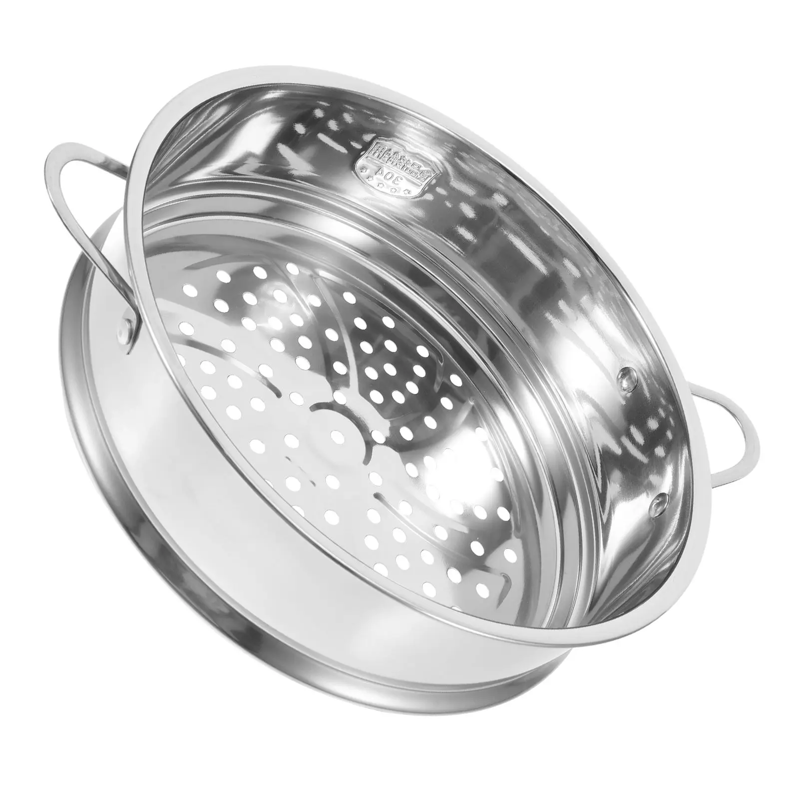 

22 Cm Stainless Steel Steamer Basket Rack Kitchen Cookware Grid Food Buns Dumplings Multi Vent Hole Distributed