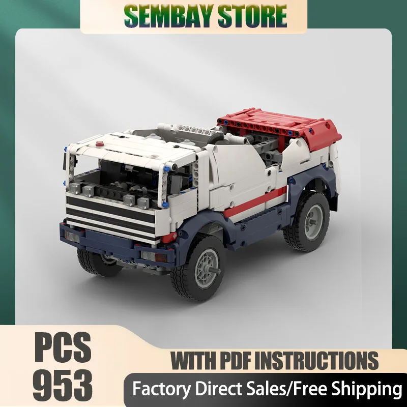 Véhicule tout-terrain en briques de construction, modèle modulaire de véhicule tout-terrain, blocs technologiques, jouet de Noël à construire soi-même, cadeaux de construction