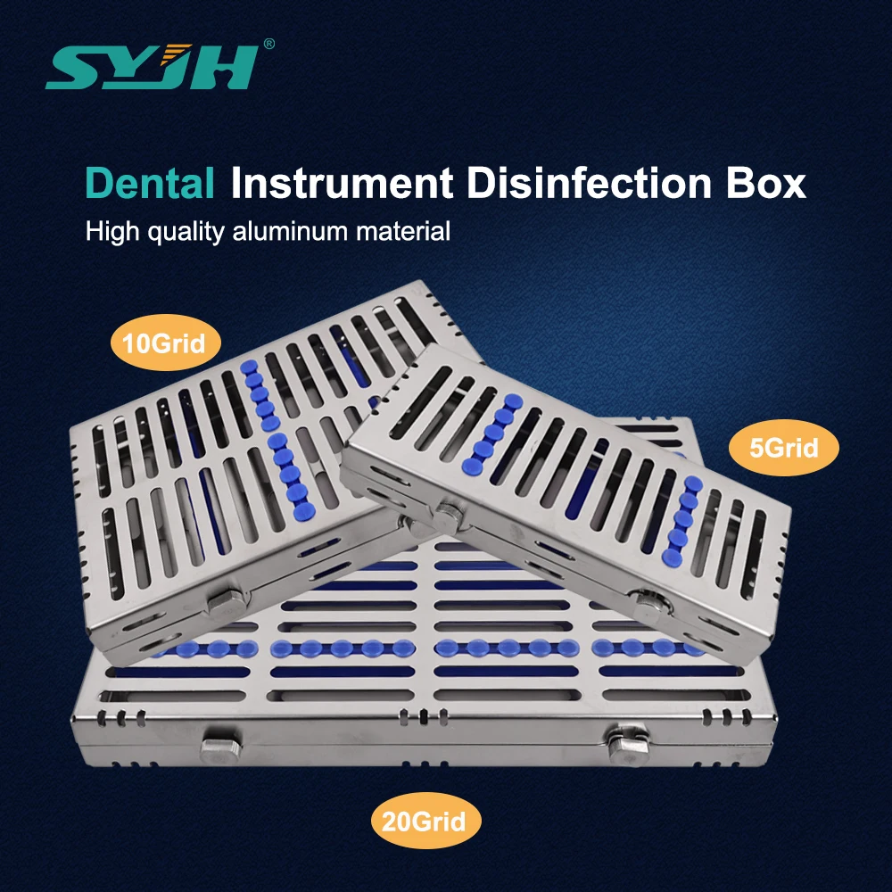 

Dental Sterilization Rack Surgical Autoclavable Sterilization Box 5/10/20 Grid Dental Instrument Disinfection Box Dentistry Tool
