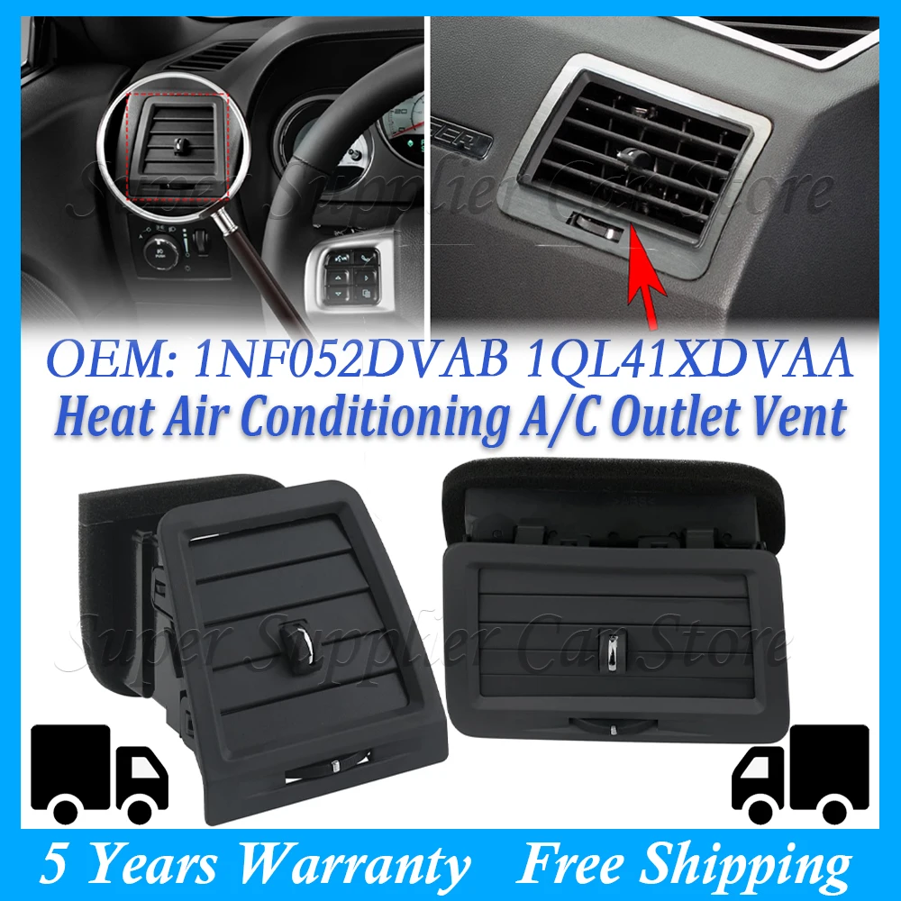 

L / R New Heat Air Conditioning A/C Outlet Vent For Dodge Challenger 2008 2009 2010 2011 2012 2013 2014 1QL41XDVAA 1NF052DVAB