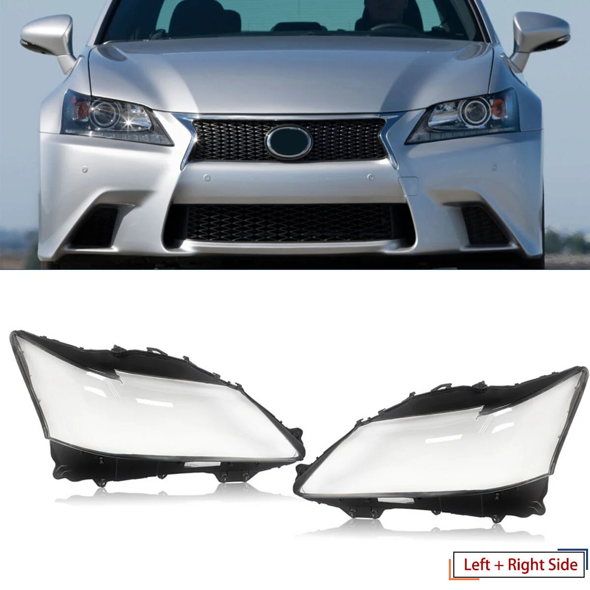 Left Car Headlight Lens Cover Head Light Lamp Shade Shell Auto Shell Cover for Lexus GS250 GS300 GS350 GS430